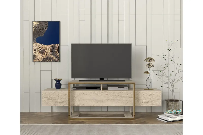 Herb Tv-bänk 160 cm - Beige - Möbler - TV- & Mediamöbler - TV bänk & mediabänk