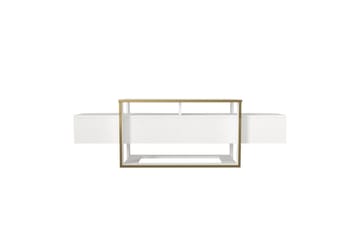 Herb Tv-bänk 160 cm - Guld/Vit - Möbler - TV- & Mediamöbler - TV bänk & mediabänk
