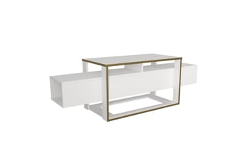 Herb Tv-bänk 160 cm - Guld/Vit - Möbler - TV- & Mediamöbler - TV bänk & mediabänk