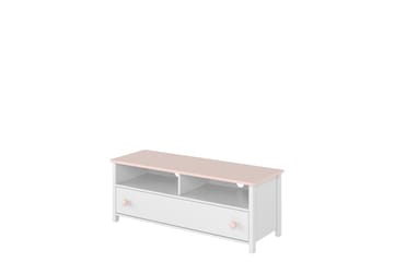 Hilts Tv-bänk 120x42 cm - Vit/Rosa - Möbler - TV- & Mediamöbler - TV bänk & mediabänk