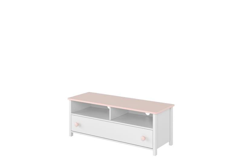 Hilts Tv-bänk 120x42 cm - Vit/Rosa - Möbler - TV- & Mediamöbler - TV bänk & mediabänk
