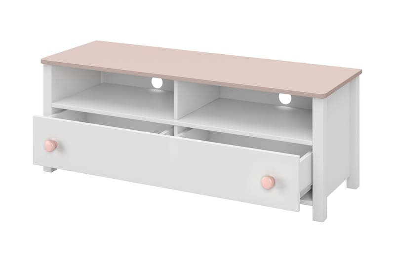 Hilts Tv-bänk 120x42 cm - Vit/Rosa - Möbler - TV- & Mediamöbler - TV bänk & mediabänk