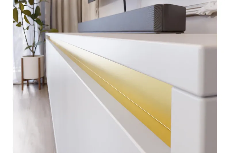 Hollander Tv-bänk 150 cm - Svart/Guld - Möbler - TV- & Mediamöbler - TV bänk & mediabänk