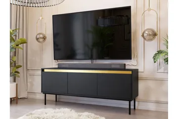 Hollander Tv-bänk 150 cm - Svart/Guld - Möbler - TV- & Mediamöbler - TV bänk & mediabänk