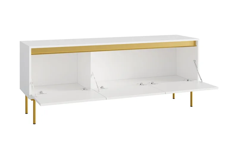 Hollander Tv-bänk 150 cm - Vit/Guld - Möbler - TV- & Mediamöbler - TV bänk & mediabänk
