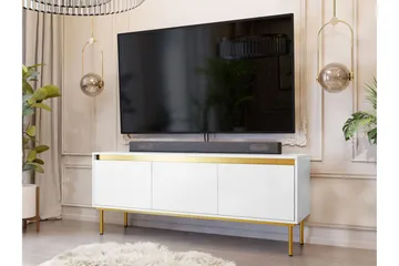 Hollander Tv-bänk 150 cm - Vit/Guld - Möbler - TV- & Mediamöbler - TV bänk & mediabänk