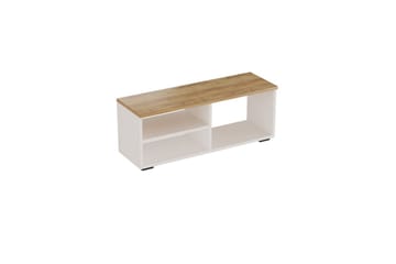 Hollowmere Tv-bänk 115 cm - Mediumfärgat trä/Vit - Möbler - TV- & Mediamöbler - TV bänk & mediabänk