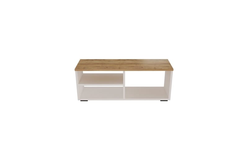 Hollowmere Tv-bänk 115 cm - Mediumfärgat trä/Vit - Möbler - TV- & Mediamöbler - TV bänk & mediabänk