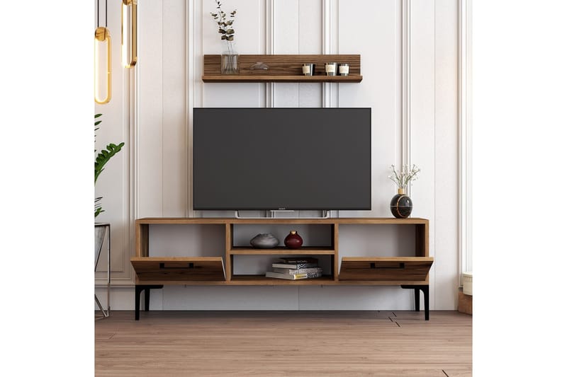 Holter Tv-bänk 140 cm - Valnöt - Möbler - TV- & Mediamöbler - TV bänk & mediabänk