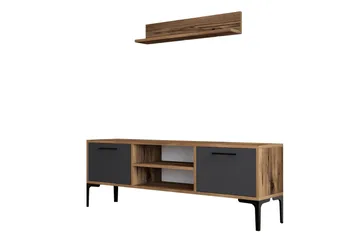 Holter Tv-bänk 140 cm - Valnöt/Antracit - Möbler - TV- & Mediamöbler - TV bänk & mediabänk