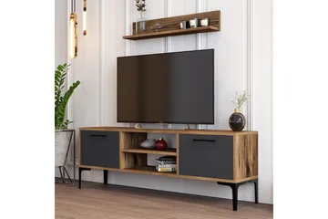 Holter Tv-bänk 140 cm - Valnöt/Antracit - Möbler - TV- & Mediamöbler - TV bänk & mediabänk