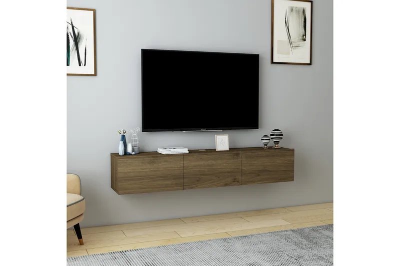Hopper Tv-bänk 160 cm - Valnöt - Möbler - TV- & Mediamöbler - TV bänk & mediabänk
