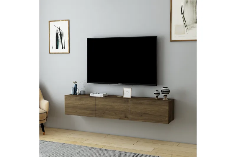 Hopper Tv-bänk 160 cm - Valnöt - Möbler - TV- & Mediamöbler - TV bänk & mediabänk