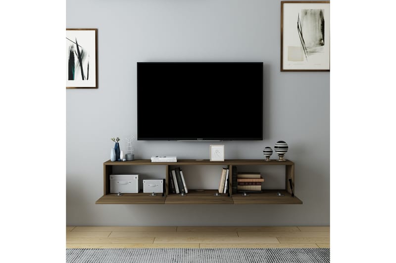 Hopper Tv-bänk 160 cm - Valnöt - Möbler - TV- & Mediamöbler - TV bänk & mediabänk