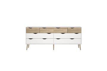 Hostafranc Tv-bänk 196 cm - Vit/Natur - Möbler - TV- & Mediamöbler - TV bänk & mediabänk