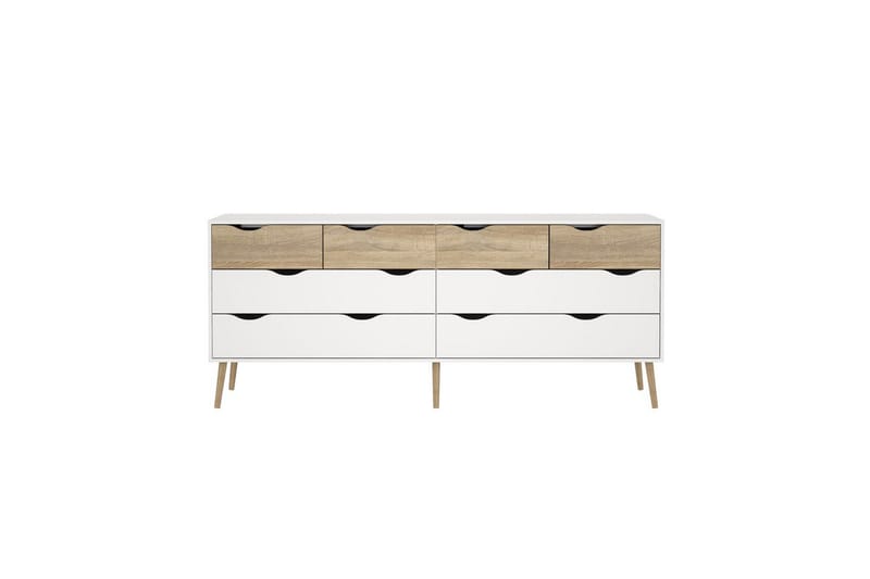 Hostafranc Tv-bänk 196 cm - Vit/Natur - Möbler - TV- & Mediamöbler - TV bänk & mediabänk