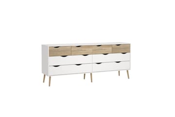 Hostafranc Tv-bänk 196 cm - Vit/Natur - Möbler - TV- & Mediamöbler - TV bänk & mediabänk