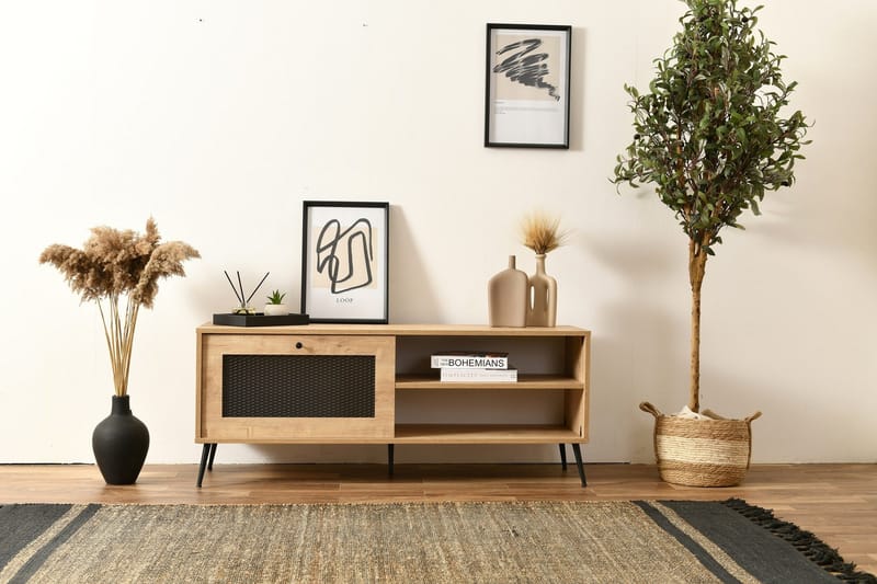 Huff Tv-bänk 138 cm - Ek - Möbler - TV- & Mediamöbler - TV bänk & mediabänk