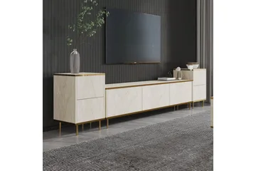 Imaj Tv-bänk 180 cm - Beige/Guld - Möbler - TV- & Mediamöbler - TV bänk & mediabänk