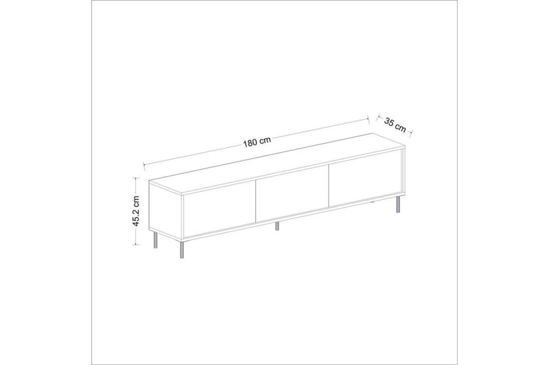 Imaj Tv-bänk 180 cm - Guld/Taupe - Möbler - TV- & Mediamöbler - TV bänk & mediabänk