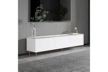 Imaj Tv-bänk 180 cm - Vit marmor/Guld - Möbler - TV- & Mediamöbler - TV bänk & mediabänk