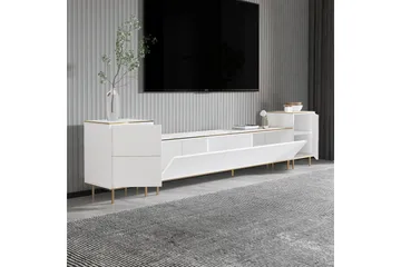 Imaj Tv-bänk 180 cm - Vit marmor/Guld - Möbler - TV- & Mediamöbler - TV bänk & mediabänk