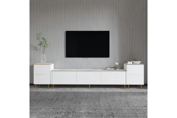 Imaj Tv-bänk 180 cm - Vit marmor/Guld - Möbler - TV- & Mediamöbler - TV bänk & mediabänk
