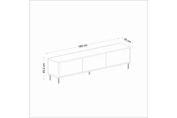 Imaj Tv-bänk 180 cm - Vit marmor/Guld - Möbler - TV- & Mediamöbler - TV bänk & mediabänk