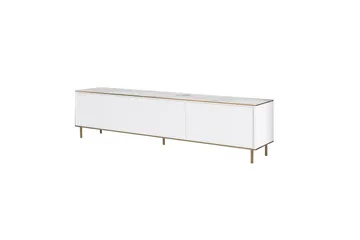 Imaj Tv-bänk 180 cm - Vit marmor/Guld - Möbler - TV- & Mediamöbler - TV bänk & mediabänk
