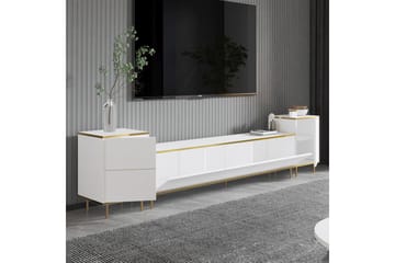 Imaj Tv-bänk 180 cm - Vit/Guld - Möbler - TV- & Mediamöbler - TV bänk & mediabänk