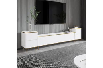 Imaj Tv-bänk 180 cm - Vit/Guld - Möbler - TV- & Mediamöbler - TV bänk & mediabänk