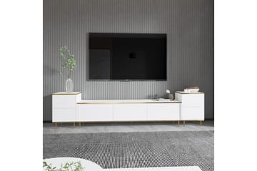 Imaj Tv-bänk 180 cm - Vit/Guld - Möbler - TV- & Mediamöbler - TV bänk & mediabänk