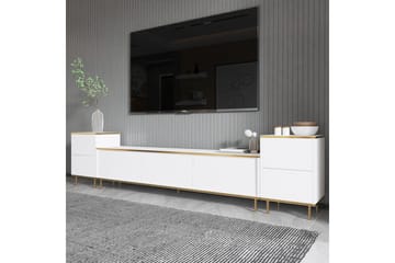 Imaj Tv-bänk 180 cm - Vit/Guld - Möbler - TV- & Mediamöbler - TV bänk & mediabänk