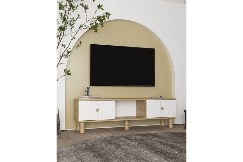 Inci Tv-bänk 150 cm - Vit/Multifärgad - Möbler - TV- & Mediamöbler - TV bänk & mediabänk
