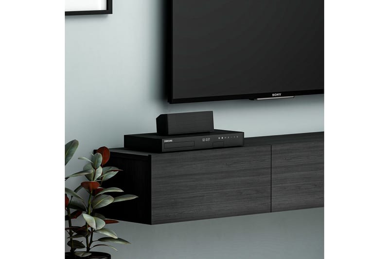 Interlaken Tv-bänk 180 cm - Svart - Möbler - TV- & Mediamöbler - TV bänk & mediabänk