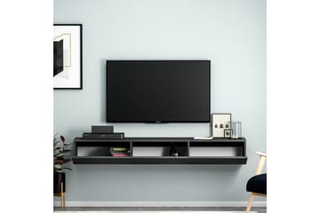 Interlaken Vägghängd TV Bänk 180 cm med Förvaring i Målat Trä - Svart - Möbler - TV- & Mediamöbler - TV bänk & mediabänk