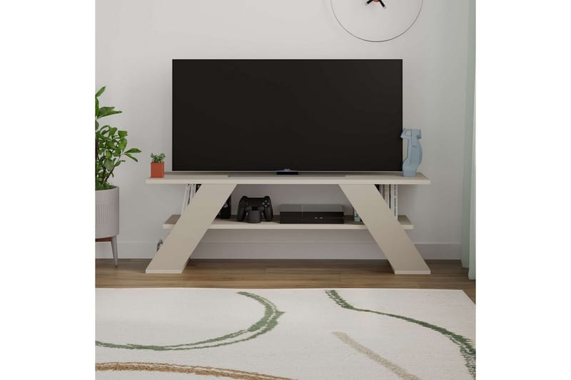 Janesh Tv-bänk 120 cm - Sand - Möbler - TV- & Mediamöbler - TV bänk & mediabänk
