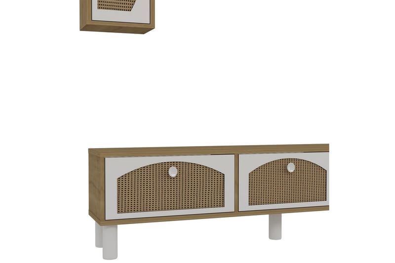 Jasvindir Tv-skåp - Beige/Rödfärgat trä - Möbler - TV- & Mediamöbler - TV-skåp