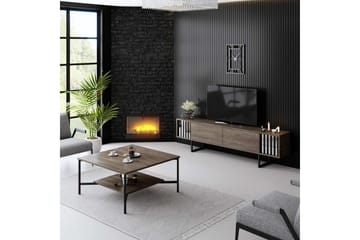 Jeval Tv-bänk 180 cm - Ljusbrun/Svart - Möbler - TV- & Mediamöbler - TV bänk & mediabänk