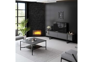 Jeval Tv-bänk 180 cm - Svart/Antracit - Möbler - TV- & Mediamöbler - TV bänk & mediabänk
