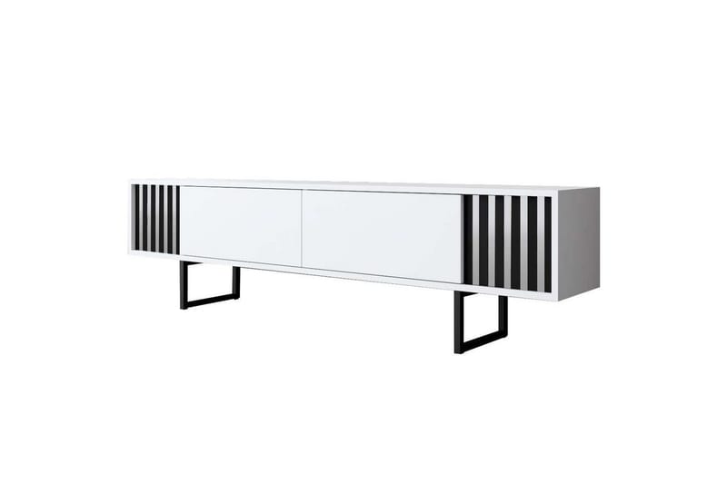Jeval Tv-bänk 180 cm - Svart/Vit - Möbler - TV- & Mediamöbler - TV bänk & mediabänk