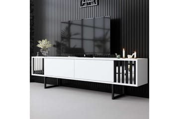 Jeval Tv-bänk 180 cm - Svart/Vit - Möbler - TV- & Mediamöbler - TV bänk & mediabänk