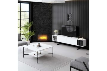Jeval Tv-bänk 180 cm - Svart/Vit - Möbler - TV- & Mediamöbler - TV bänk & mediabänk