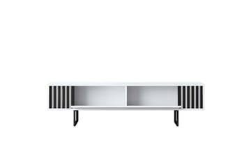 Jeval Tv-bänk 180 cm - Svart/Vit - Möbler - TV- & Mediamöbler - TV bänk & mediabänk