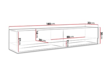 Kanak Tv-bänk 180 cm - Grå - Möbler - TV- & Mediamöbler - TV bänk & mediabänk
