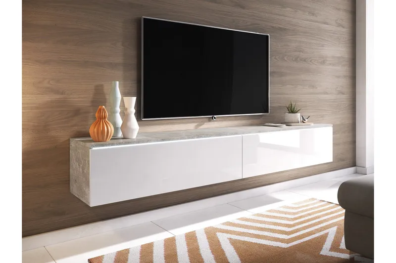 Kanak Tv-bänk 180 cm - Grå/Vit - Möbler - TV- & Mediamöbler - TV bänk & mediabänk