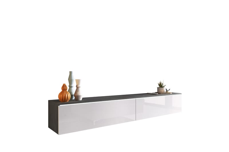Kanak Tv-bänk 180 cm - Mörkgrå/Vit - Möbler - TV- & Mediamöbler - TV bänk & mediabänk