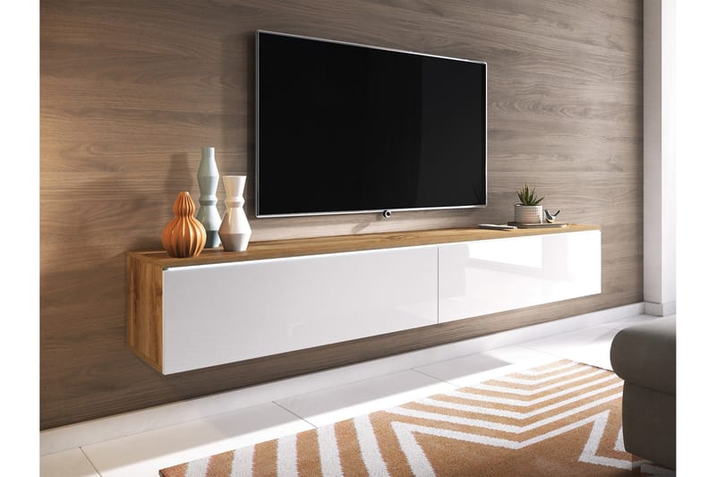 Kanak Tv-bänk 180 cm - Natur/Vit - Möbler - TV- & Mediamöbler - TV bänk & mediabänk