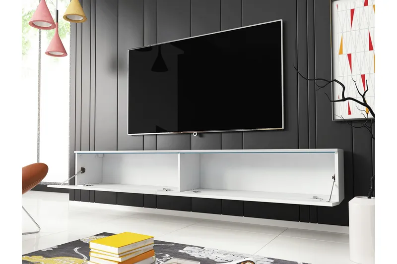 Kanak Tv-bänk 180 cm - Natur/Vit - Möbler - TV- & Mediamöbler - TV bänk & mediabänk