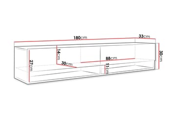 Kanak Tv-bänk 180 cm - Svart - Möbler - TV- & Mediamöbler - TV bänk & mediabänk
